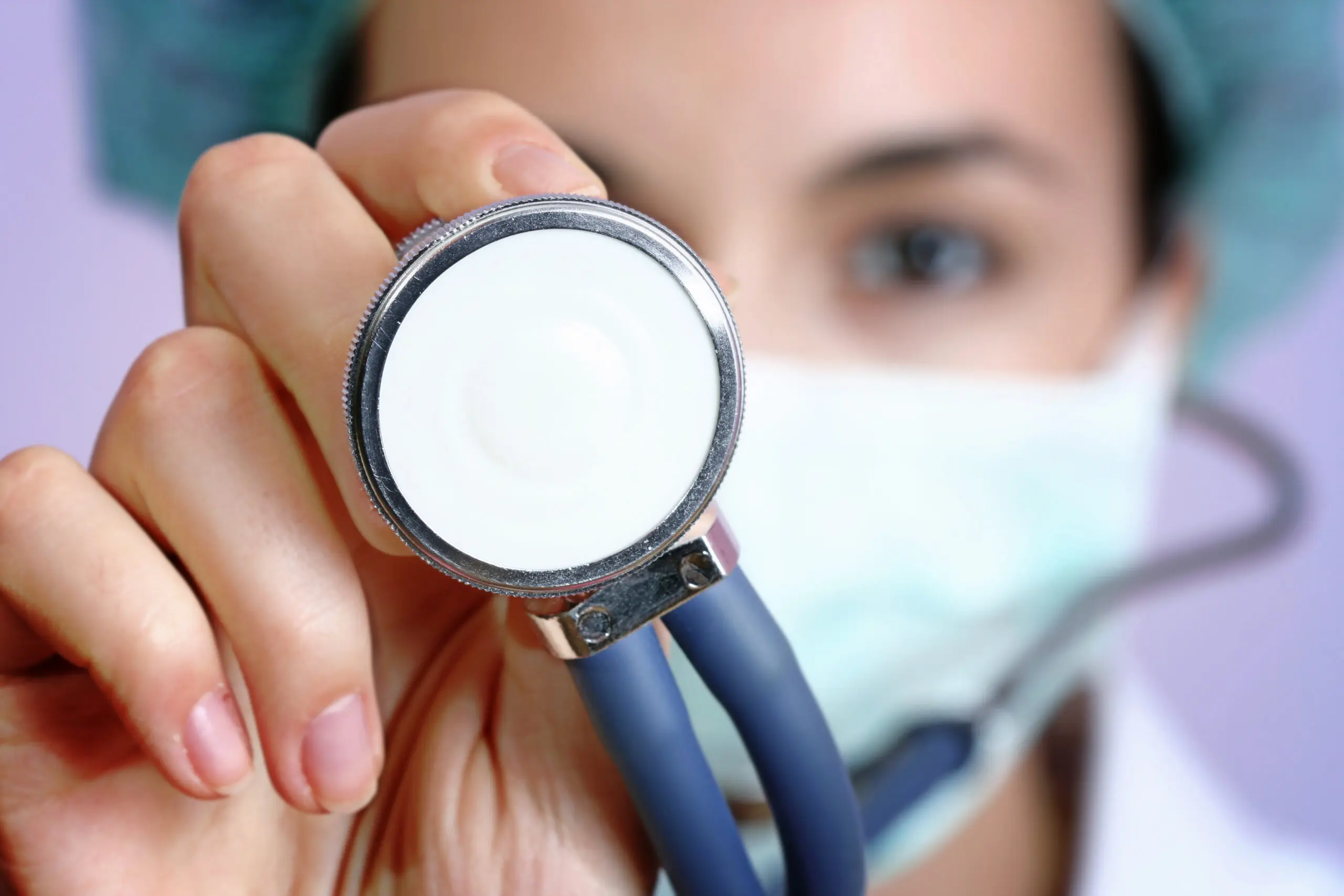 Medical professional with stethoscope