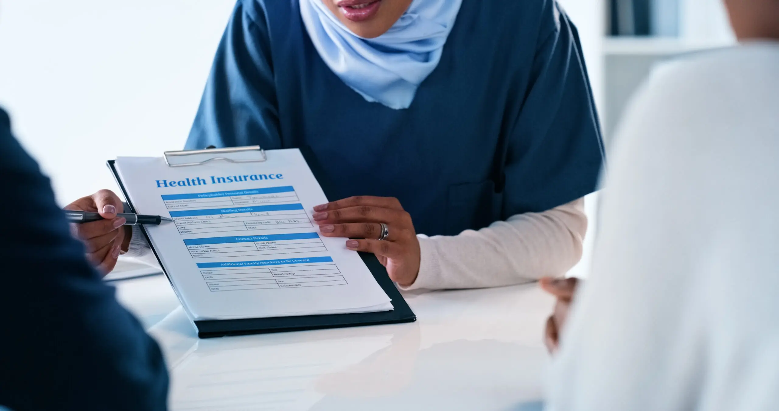 Health insurance consultation with a professional