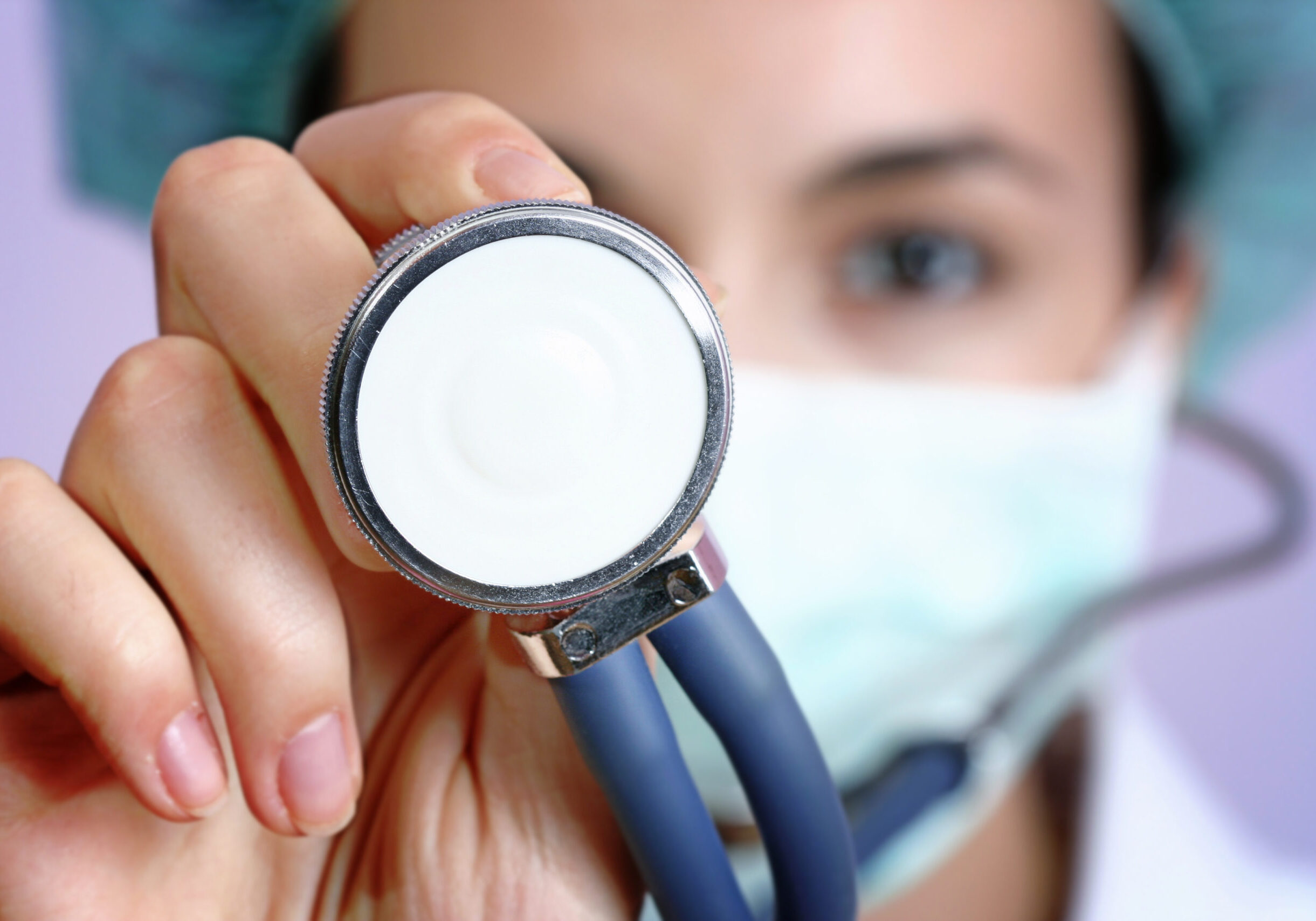 Medical professional with stethoscope